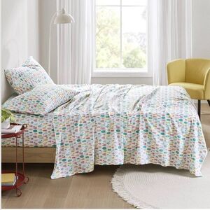 NWT Intelligent Design Cozy Soft Cotton Flannel Sheet Set Whimsical Trees